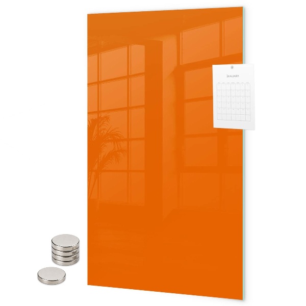 Tableau magnétique décoratif couleur orange
