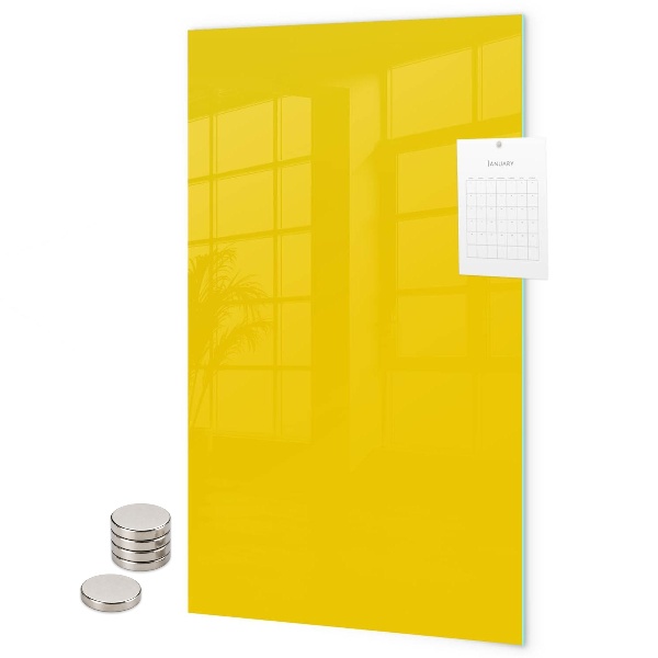 Tableau magnétique décoratif couleur jaune clair