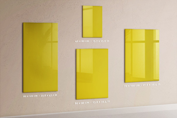 Tableau magnétique décoratif couleur jaune clair