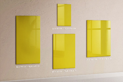 Tableau magnétique décoratif couleur jaune clair