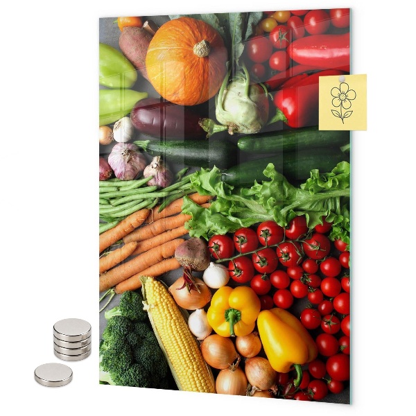 Tableau aimanté légumes colorés