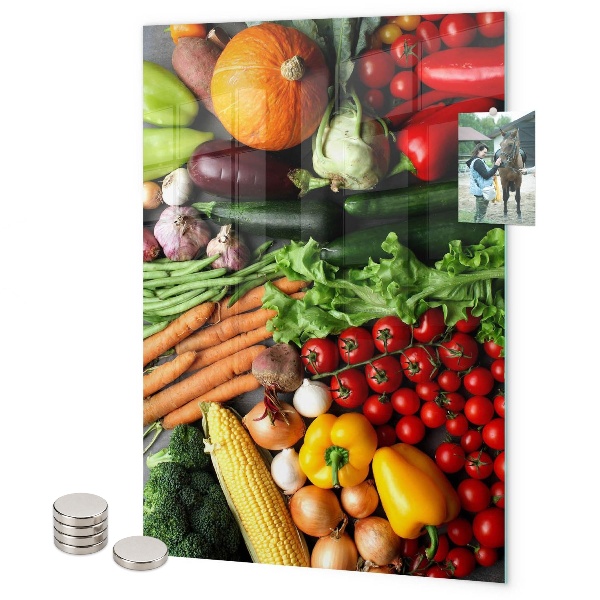 Tableau aimanté légumes colorés