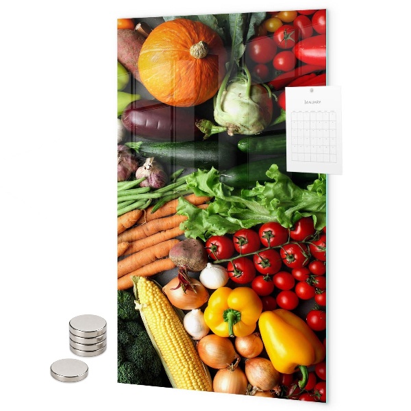 Tableau aimanté légumes colorés