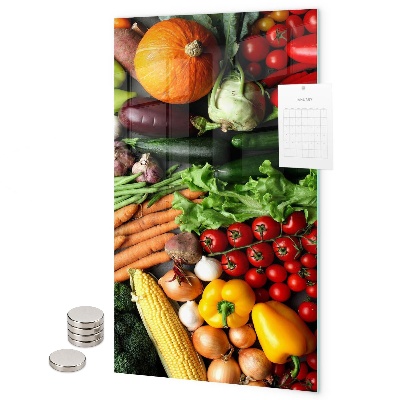 Tableau aimanté légumes colorés