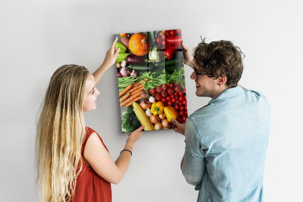Tableau aimanté légumes colorés