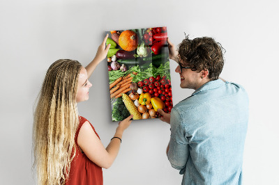 Tableau aimanté légumes colorés