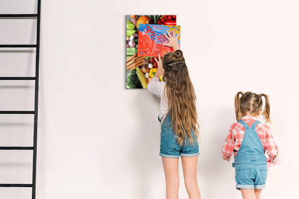 Tableau aimanté légumes colorés