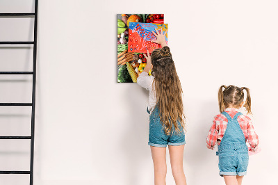 Tableau aimanté légumes colorés