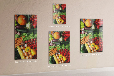 Tableau aimanté légumes colorés