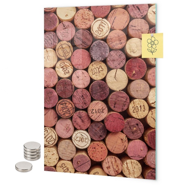 Tableau aimanté bouchons de vin