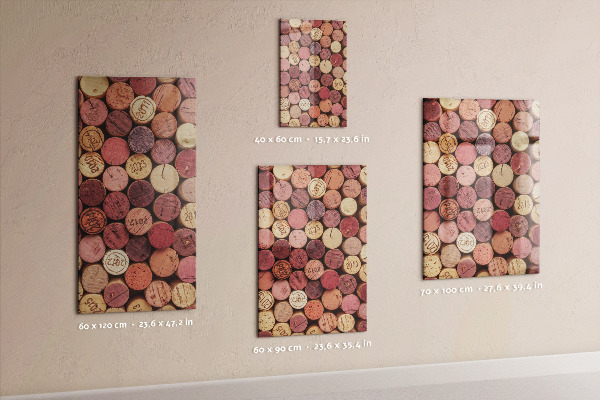 Tableau aimanté bouchons de vin