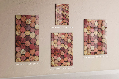Tableau aimanté bouchons de vin