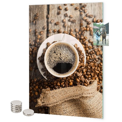 Tableau magnétique décoratif café en grains