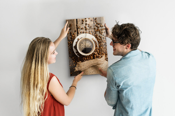 Tableau magnétique décoratif café en grains