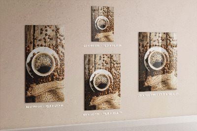 Tableau magnétique décoratif café en grains
