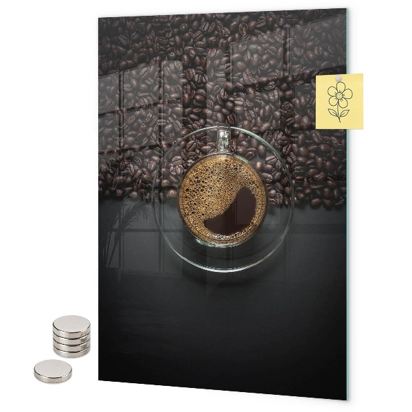Tableau magnétique décoratif Café et graines