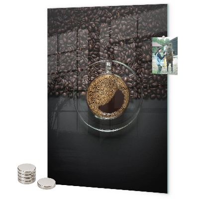 Tableau magnétique décoratif Café et graines