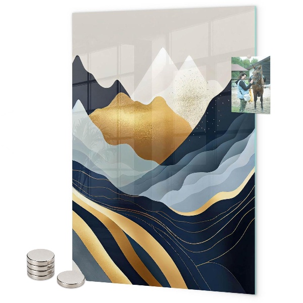 Tableau aimanté Montagnes abstraites