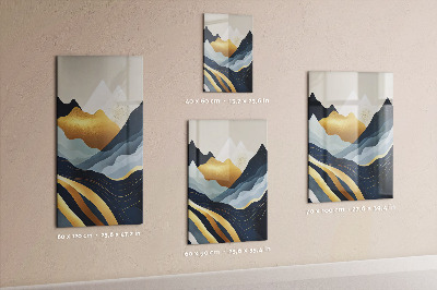 Tableau aimanté Montagnes abstraites