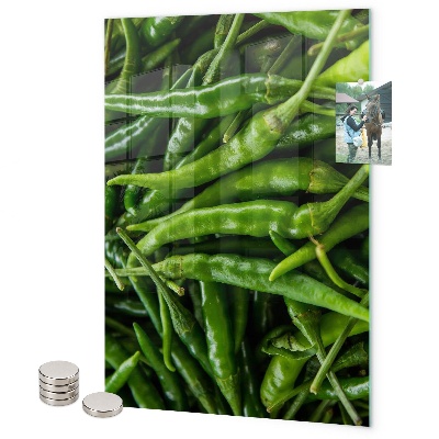 Tableau magnétique décoratif Poivron vert