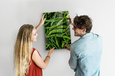 Tableau magnétique décoratif Poivron vert