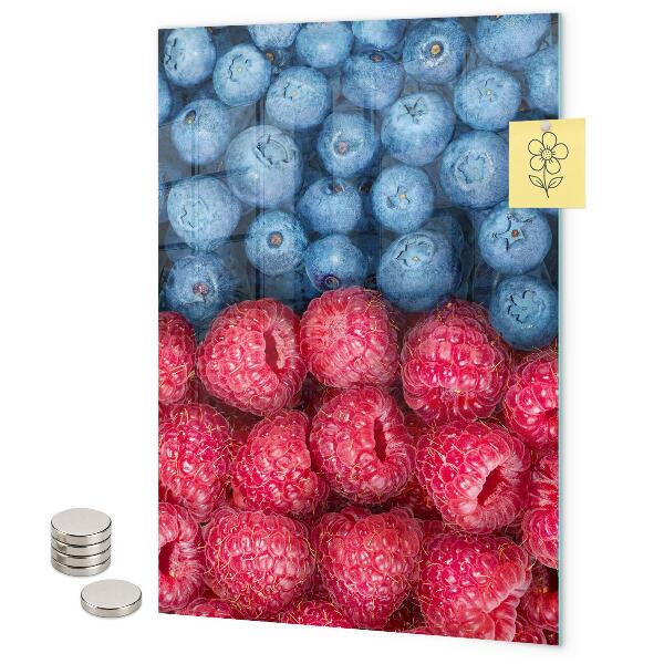 Tableau magnétique décoratif Myrtilles et framboises