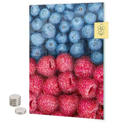 Tableau magnétique décoratif Myrtilles et framboises