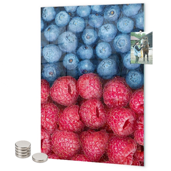 Tableau magnétique décoratif Myrtilles et framboises