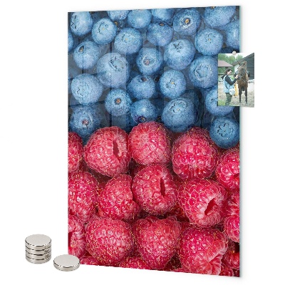 Tableau magnétique décoratif Myrtilles et framboises