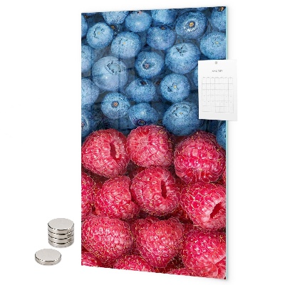Tableau magnétique décoratif Myrtilles et framboises