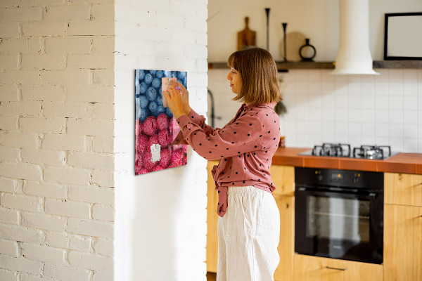 Tableau magnétique décoratif Myrtilles et framboises