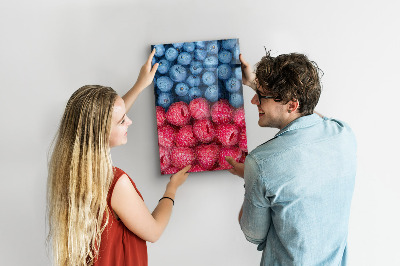 Tableau magnétique décoratif Myrtilles et framboises