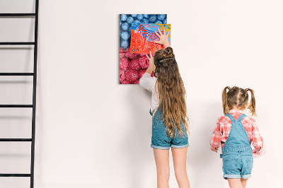 Tableau magnétique décoratif Myrtilles et framboises