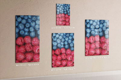 Tableau magnétique décoratif Myrtilles et framboises