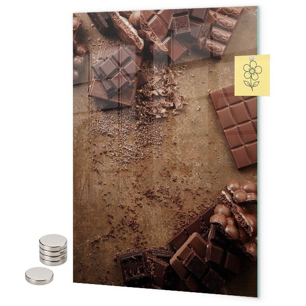Tableau magnétique décoratif cubes de chocolat