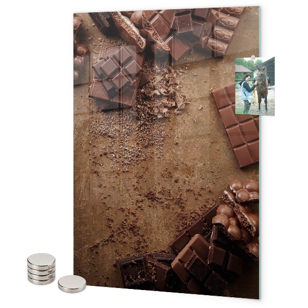 Tableau magnétique décoratif cubes de chocolat
