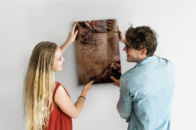 Tableau magnétique décoratif cubes de chocolat