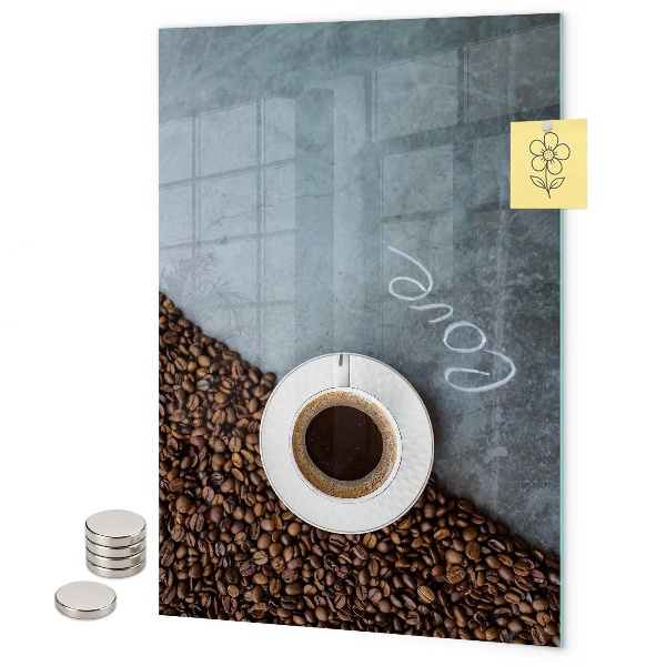 Tableau aimanté Une tasse de café