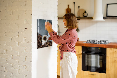 Tableau aimanté Une tasse de café