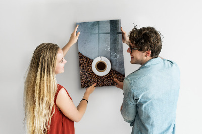 Tableau aimanté Une tasse de café