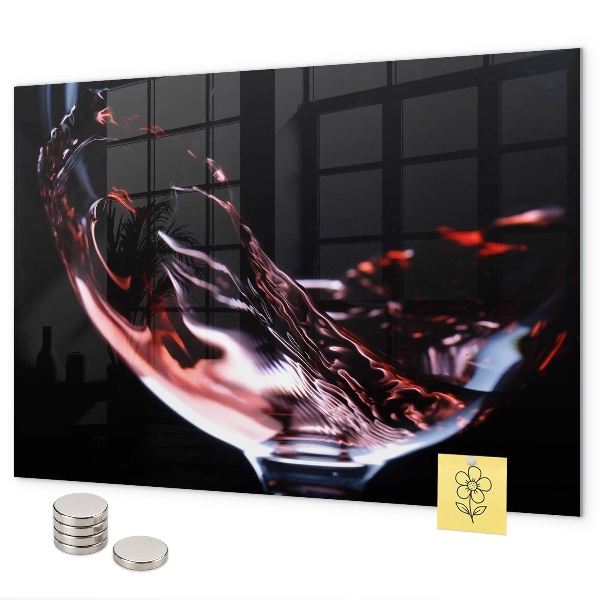 Tableau magnétique Un verre de vin
