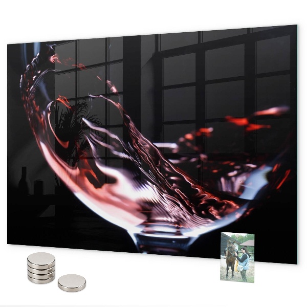 Tableau magnétique Un verre de vin