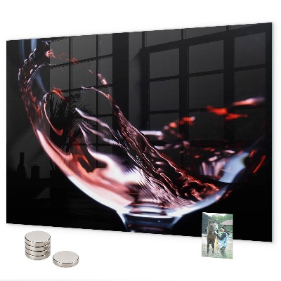 Tableau magnétique Un verre de vin
