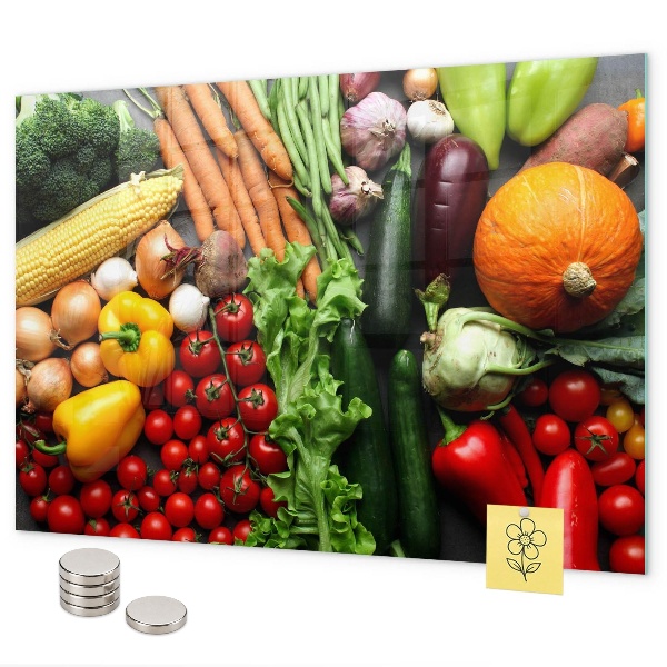Tableau magnétique mural légumes frais