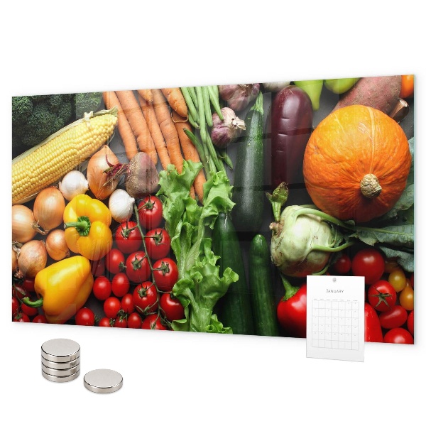 Tableau magnétique mural légumes frais
