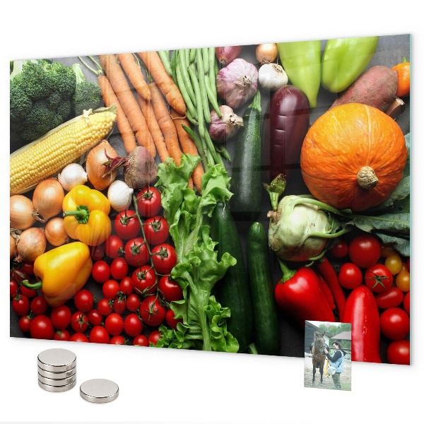 Tableau magnétique mural légumes frais