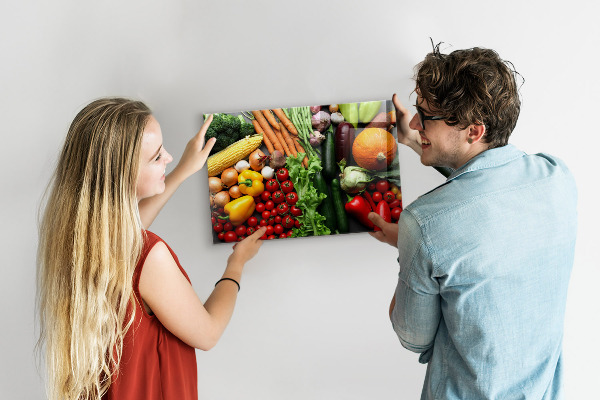 Tableau magnétique mural légumes frais