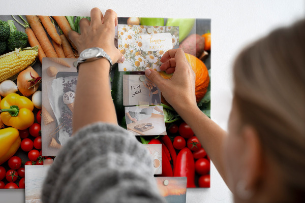 Tableau magnétique mural légumes frais