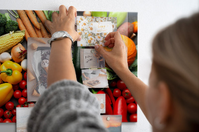 Tableau magnétique mural légumes frais