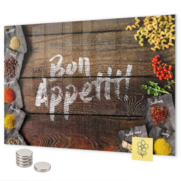 Tableau magnétique Inscription Bon appétit
